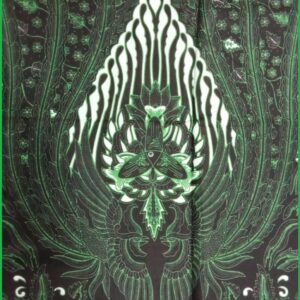 BAHAN KAIN BATIK 3 IKAN (Hijau) - WAKTAL