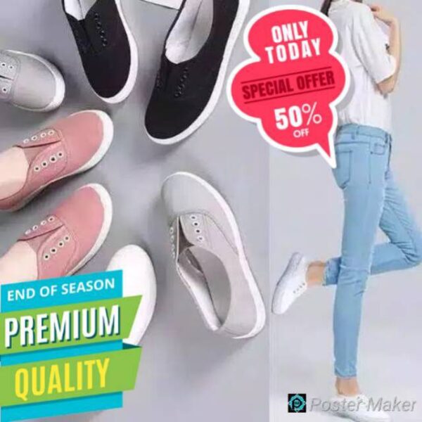 Sepatu Slip On Wanita Tanpa Tali - Gambar 5
