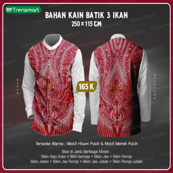 BAHAN KAIN BATIK 3 IKAN